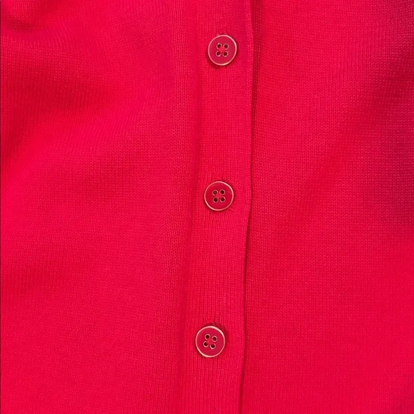 NWOT Talbots Bright Pink Knit Long sleeve Oversized Cardigan. Size Small - Picture 8 of 8